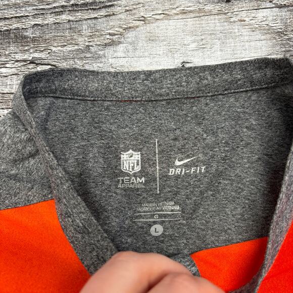 Nike NFL Team Cleveland Browns Mens L Football Dri Fit 3/4 Sleeve Henley T-Shirt - Picture 5 of 8